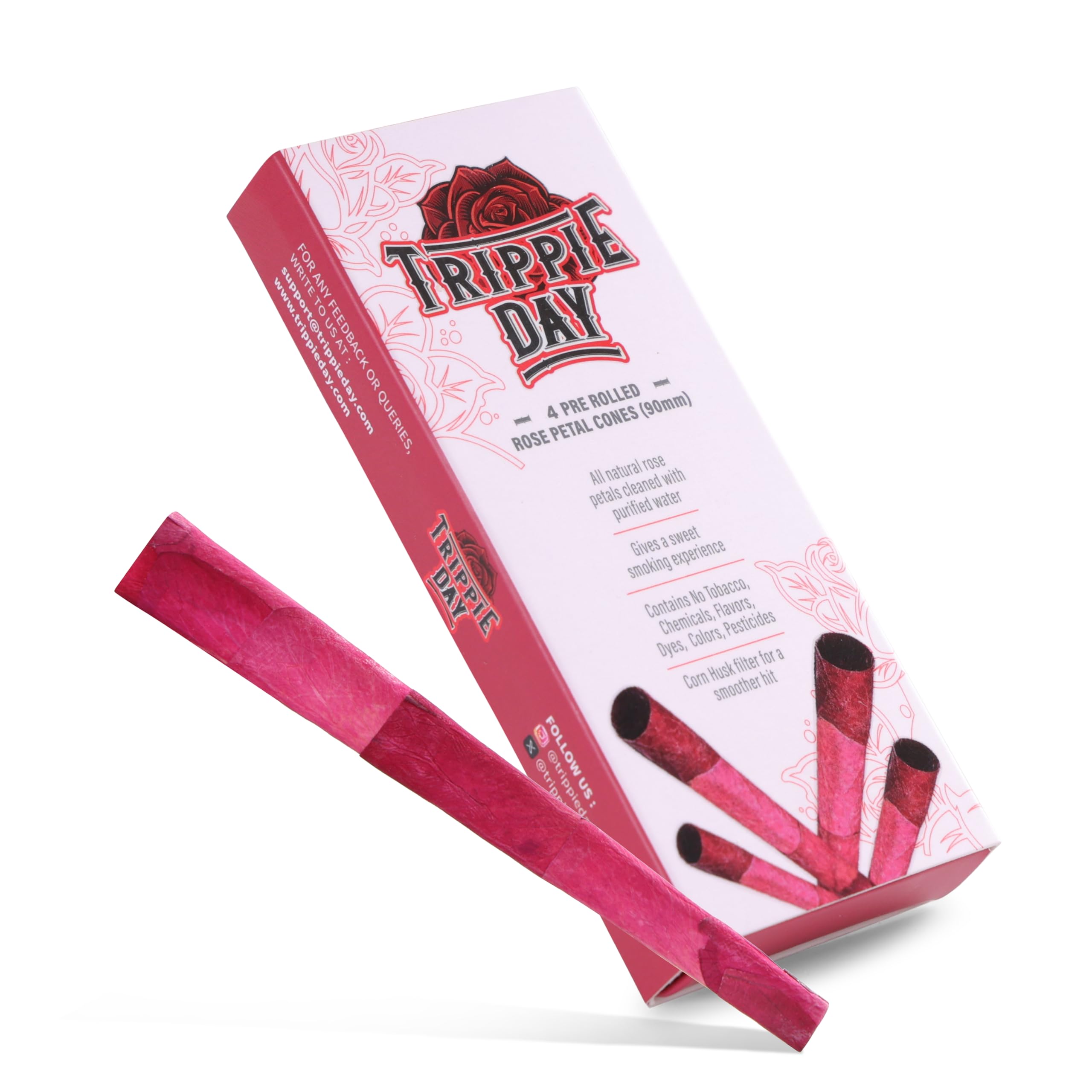 Amazon.com: Trippie Day 4 Rose Cones Flower Petal Prerolled Cone